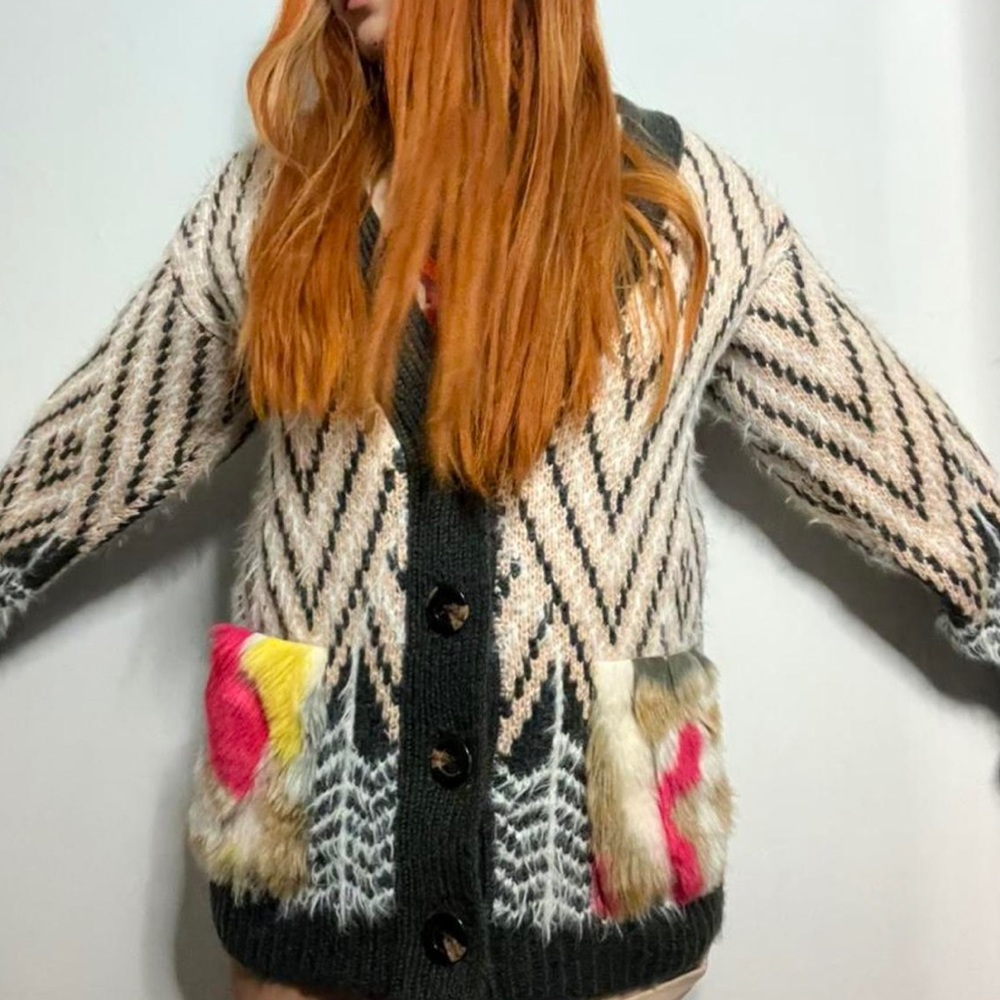 VINTAGE Fashion Nova oversized funky cardigan